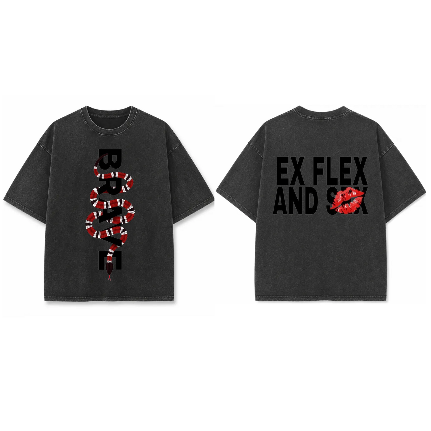 Ex Flex and S*x - French Terry Cotton T-shirt.