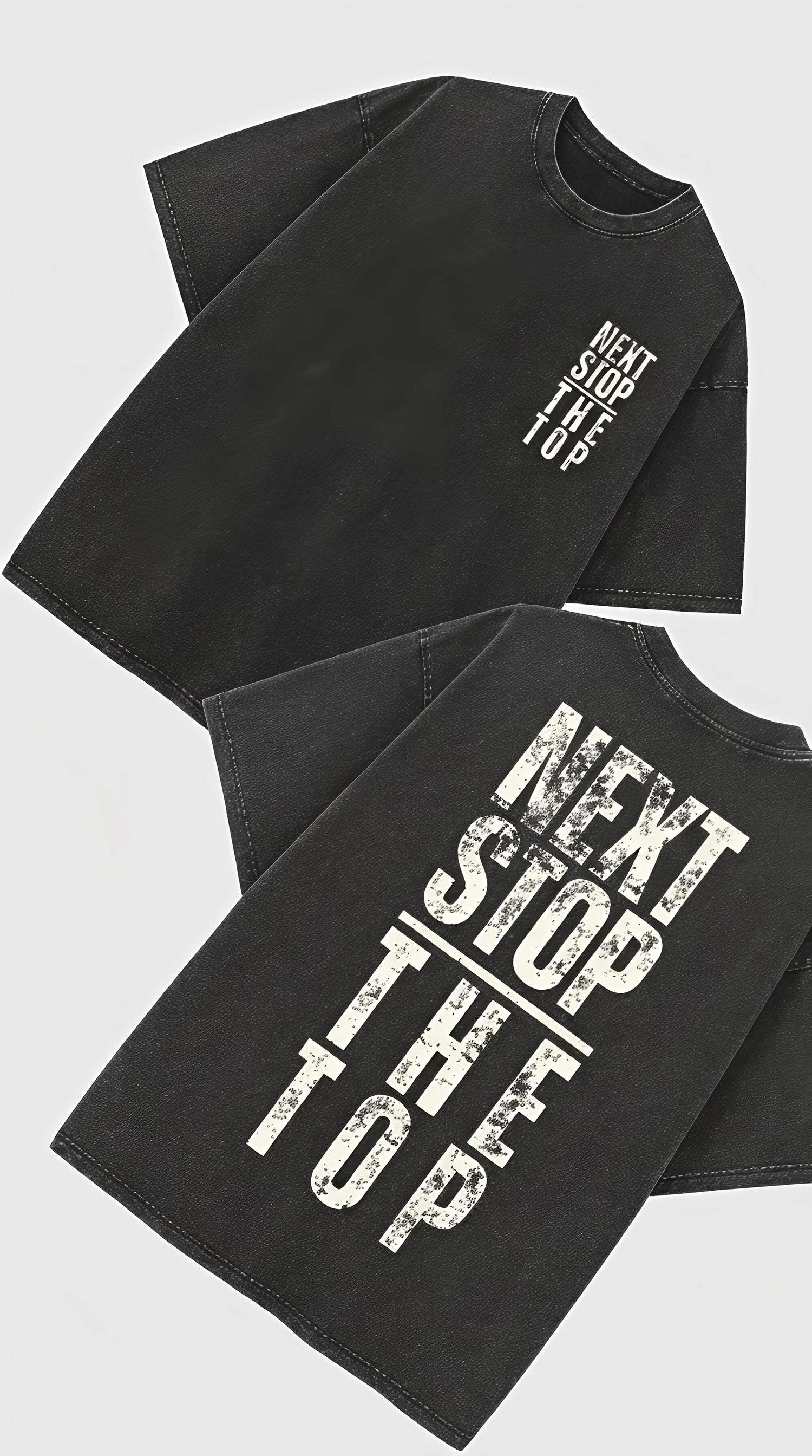 Next Stop The TOP - French Terry Cotton T-shirt.