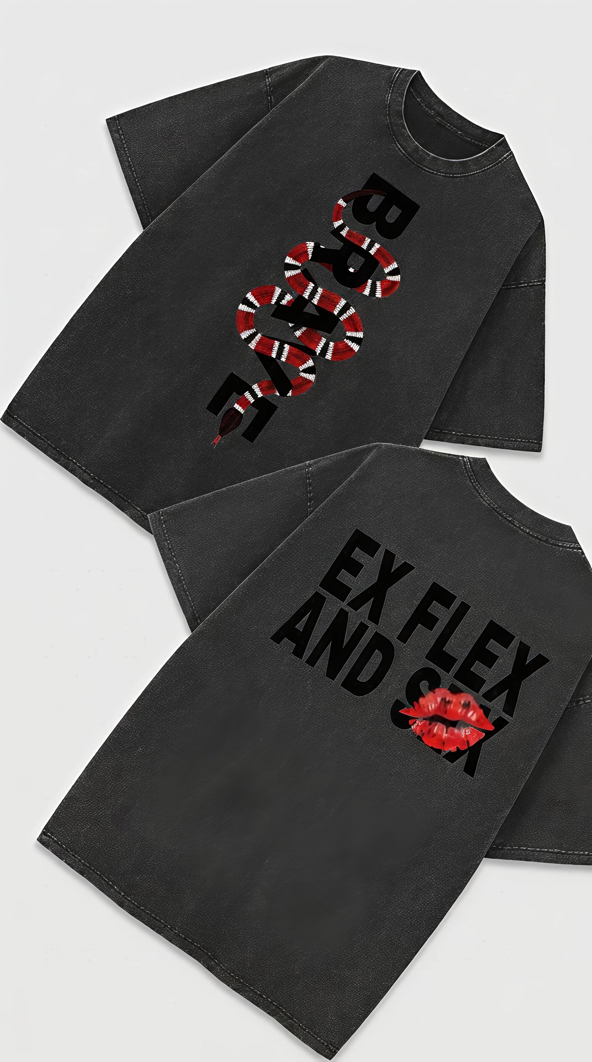 Ex Flex and S*x - French Terry Cotton T-shirt.