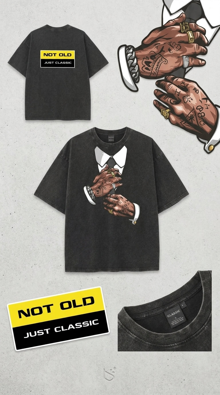 NOT OLD JUST CLASSIC - French Terry Cotton T-shirt.