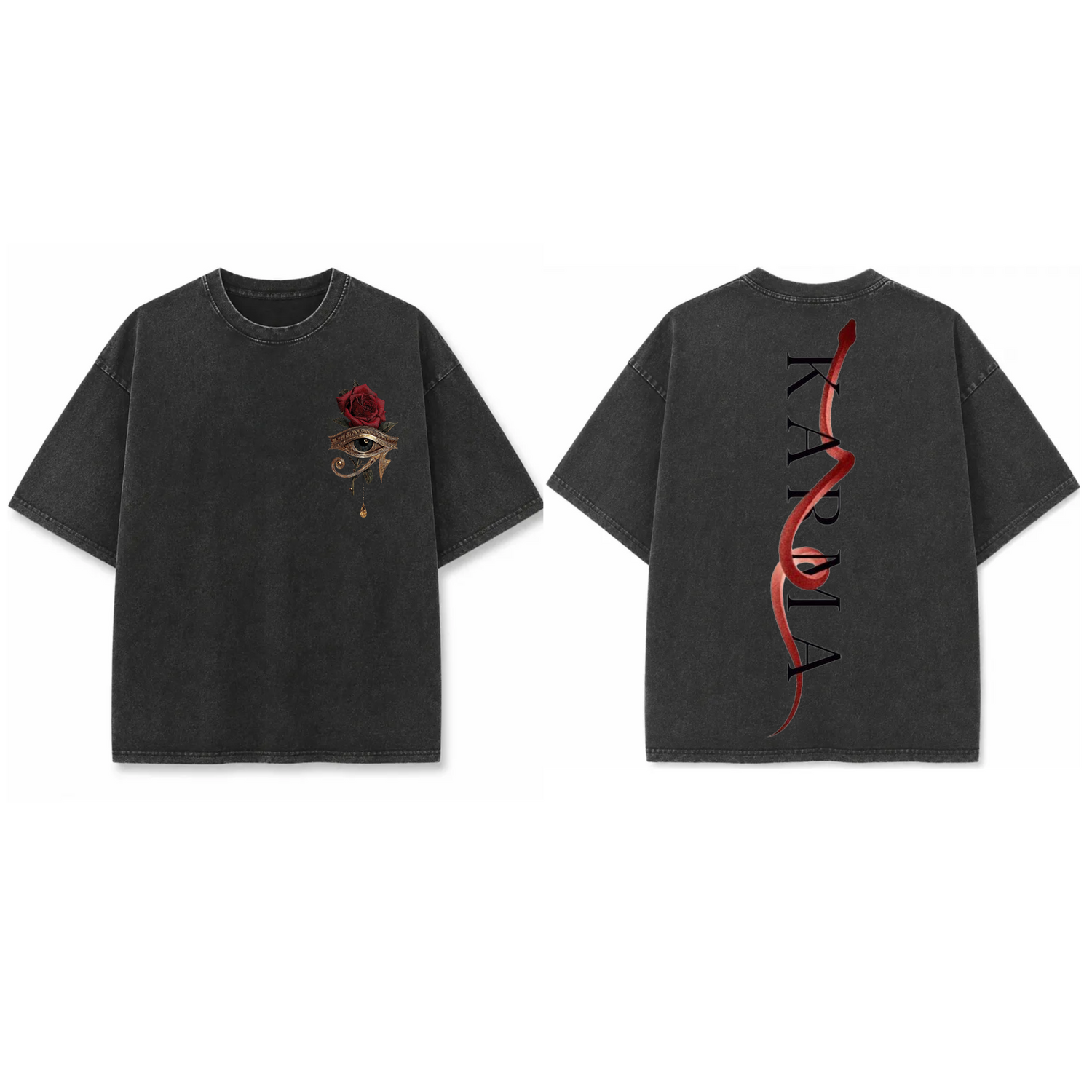 KARMA - French Terry Cotton T-shirt.