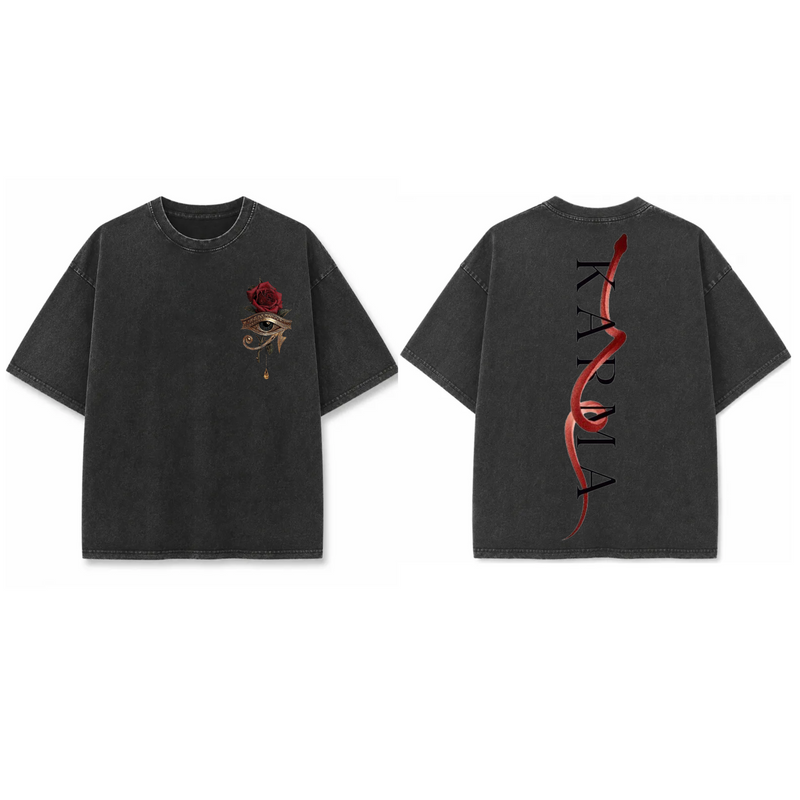KARMA - French Terry Cotton T-shirt.