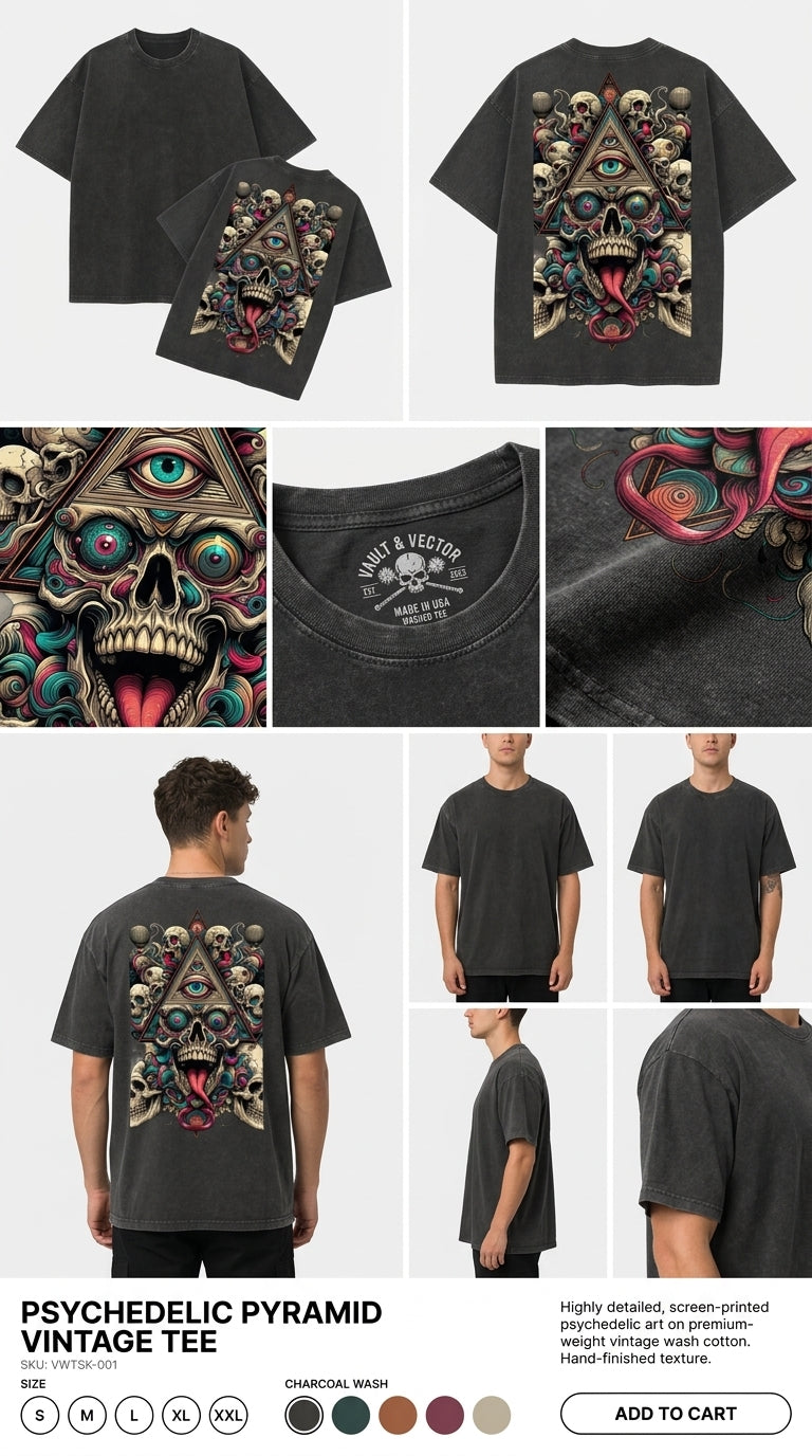 Third Eye Chaos - French Terry Cotton T-shirt.