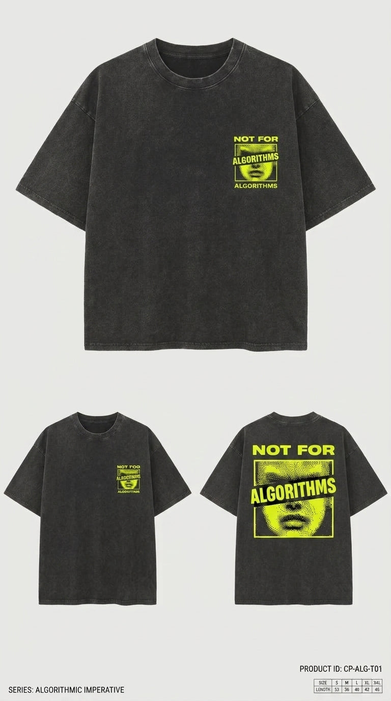 NOT FOR ALGORITHM French terry cotton tshirt.