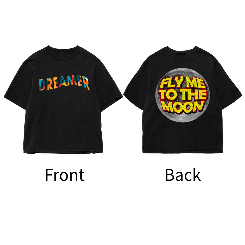 DREAMER - All Black Cotton T-shirt (220 GSM).