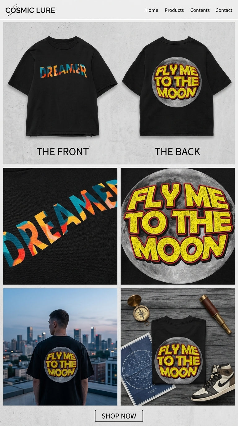 DREAMER - All Black Cotton T-shirt (220 GSM).