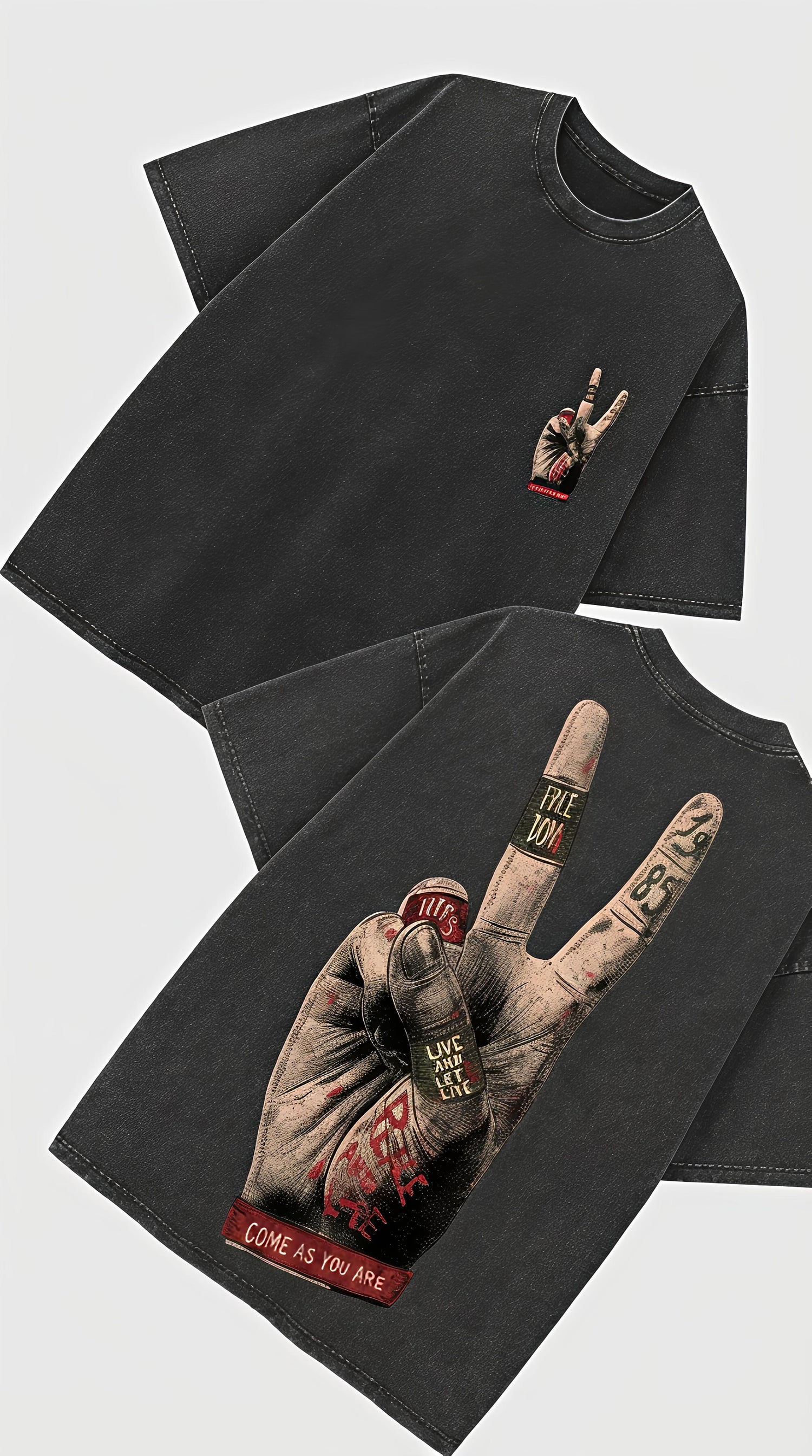 Peace over Noise - French Terry Cotton T-shirt.
