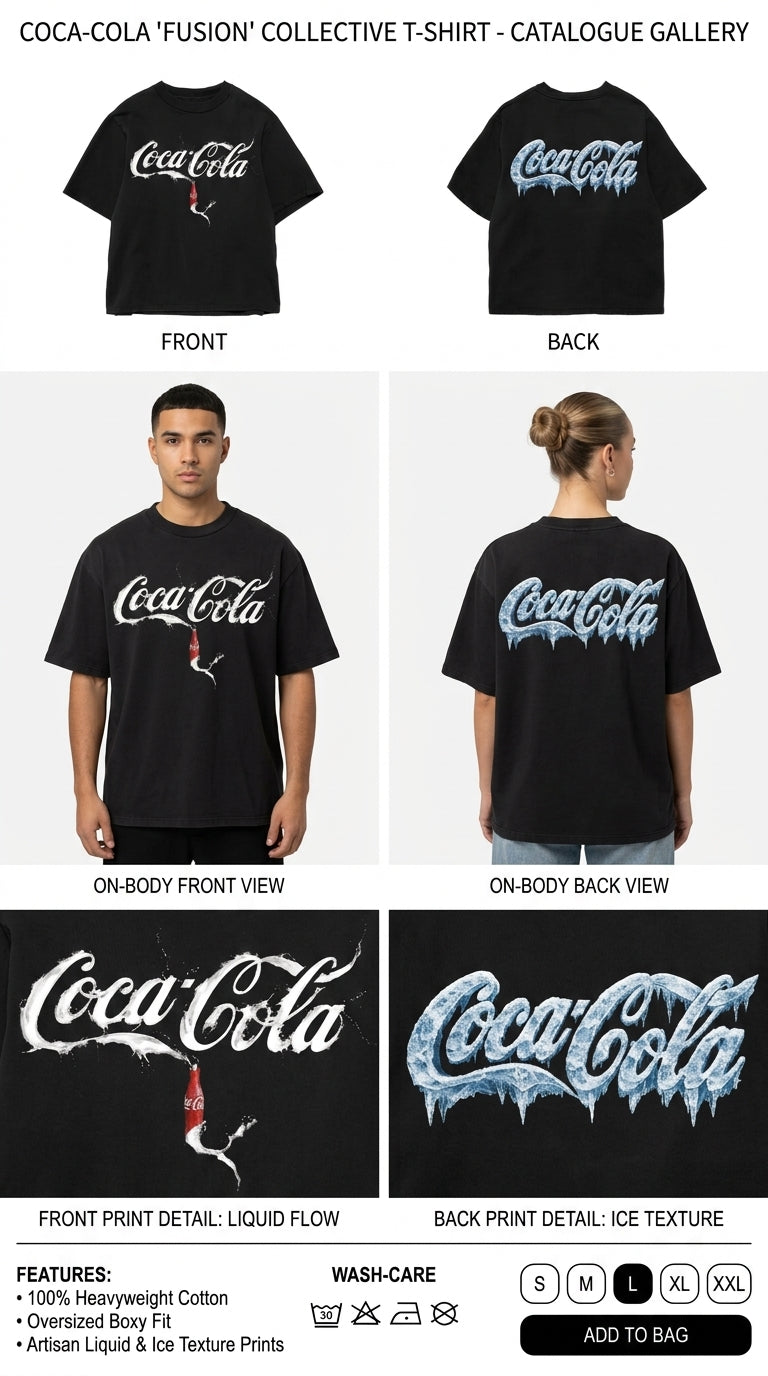 Coca-Cola - All Black Cotton T-shirt (220 GSM).