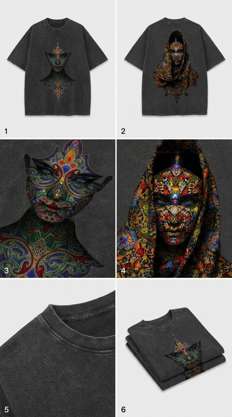Ultra Tribe BHADRAKALI - French Terry Cotton T-shirt.