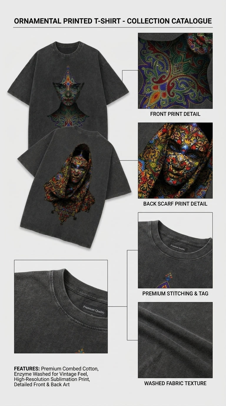 Ultra Tribe BHADRAKALI - French Terry Cotton T-shirt.