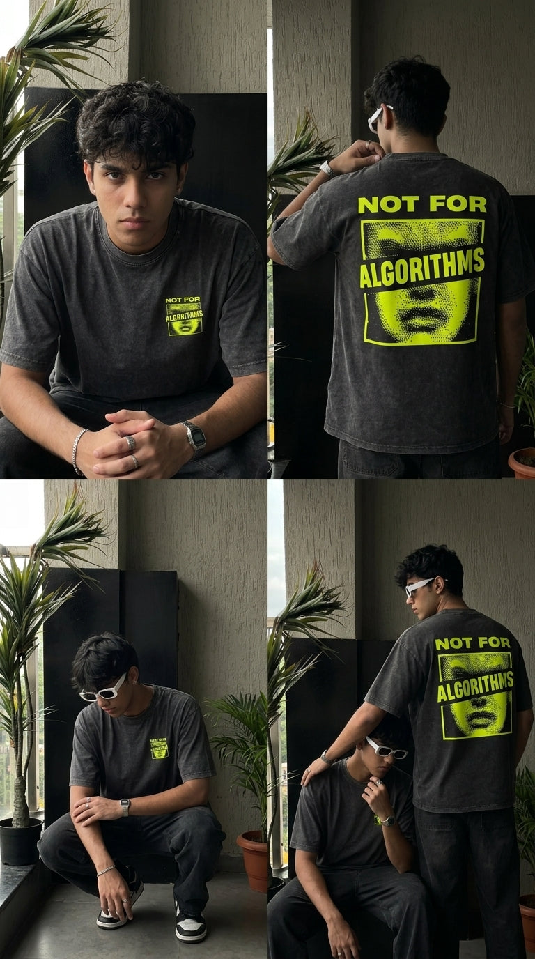NOT FOR ALGORITHM French terry cotton tshirt.