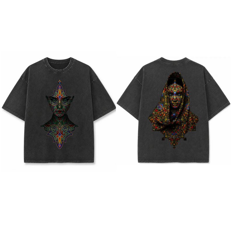 Ultra Tribe BHADRAKALI - French Terry Cotton T-shirt.