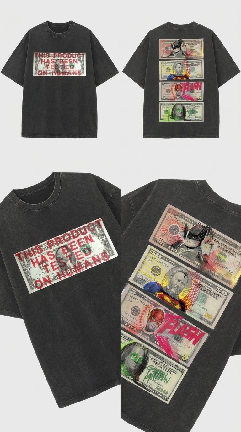 TESTED ON HUMANS - French Terry Cotton T-shirt.